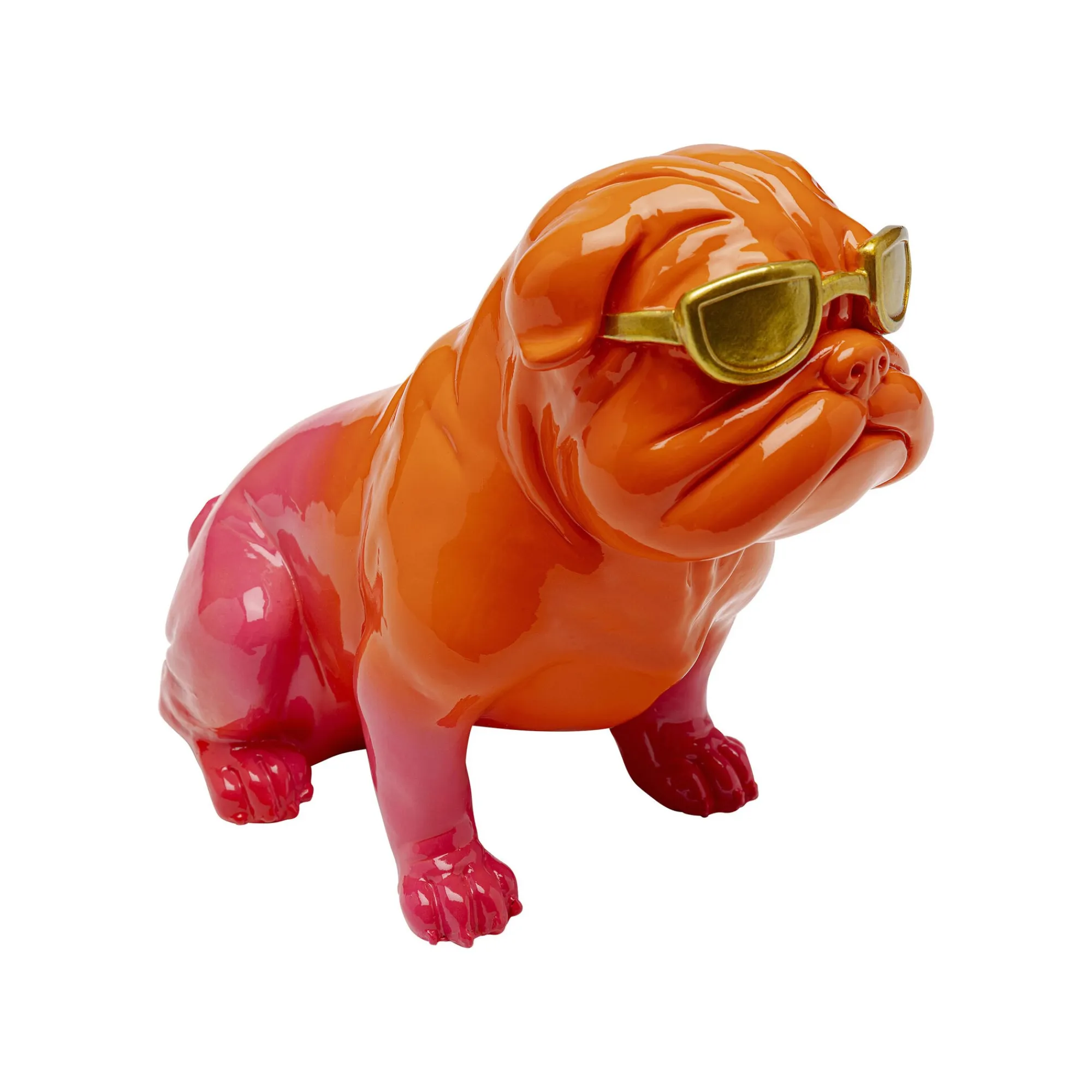 KARE Design Déco Fashion Bouledogue Orange 17cm ^ Déco