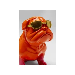 KARE Design Déco Fashion Bouledogue Orange 17cm ^ Déco