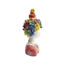 KARE Design Déco Femme Fleurs Perroquet 50cm ^ Déco