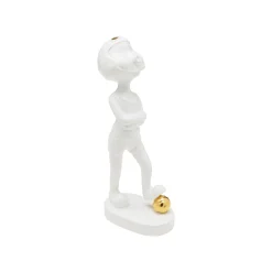 KARE Design Déco Fille Blanche Balle Dorée ^ Déco