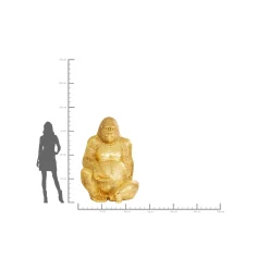 KARE Design Déco Gorille XXL 180cm Doré ^ Déco