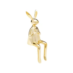 KARE Design Déco Lapin Doré Assis Coeur ^ Déco