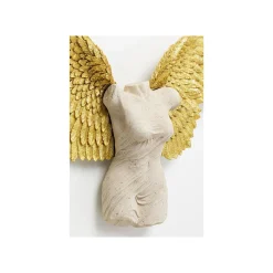 KARE Design Déco Murale Buste Femme Ailes Dorées 124x71cm ^ Déco Murale