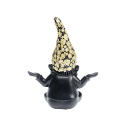 KARE Design Déco Nain Noir Fleurs Zen 19cm ^ Déco