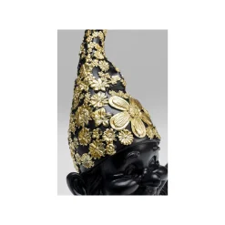 KARE Design Déco Nain Noir Fleurs Zen 19cm ^ Déco