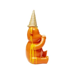 KARE Design Déco Ours Assis Glace Orange ^ Déco