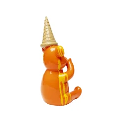 KARE Design Déco Ours Assis Glace Orange ^ Déco