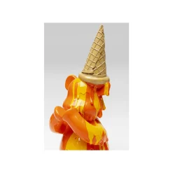 KARE Design Déco Ours Assis Glace Orange ^ Déco