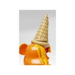 KARE Design Déco Ours Assis Glace Orange ^ Déco