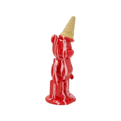 KARE Design Déco Ours Glace Rouge ^ Déco