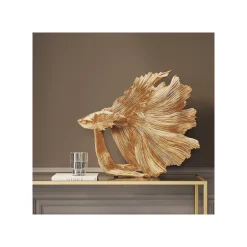 KARE Design Déco Poisson Combattant 34cm Doré ^ Déco
