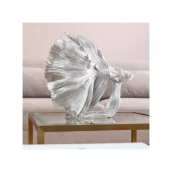KARE Design Déco Poisson Combattant 34cm Argenté ^ Déco
