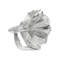 KARE Design Déco Poisson Combattant 34cm Argenté ^ Déco