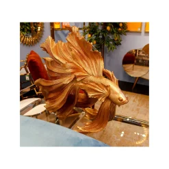 KARE Design Déco Poisson Combattant Doré 63cm ^ Déco