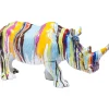 KARE Design Déco Rhino Blanc Coulées De Peinture 55cm ^ Déco