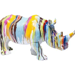 KARE Design Déco Rhino Blanc Coulées De Peinture 55cm ^ Déco