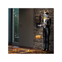 KARE Design Déco XL Chien Majordome Noir Et Blanc 165cm ^ Déco