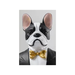 KARE Design Déco XL Chien Majordome Noir Et Blanc 165cm ^ Déco