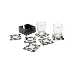 KARE Design Dessous De Verre Miracle Noirs Et Blancs Set De 6 ^ Vaisselle