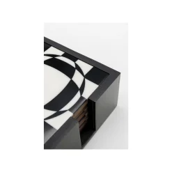 KARE Design Dessous De Verre Miracle Noirs Et Blancs Set De 6 ^ Vaisselle