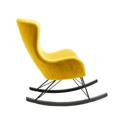 KARE Design Fauteuil à Bascule Oslo Jaune ^ Fauteuil