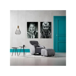 KARE Design Fauteuil à Bascule Swing Ritmo Vintage Gris ^ Fauteuil