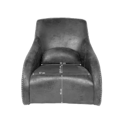KARE Design Fauteuil à Bascule Swing Ritmo Vintage Gris ^ Fauteuil