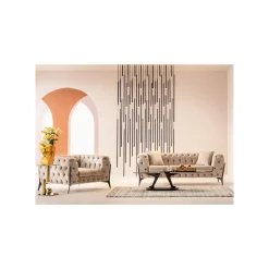 KARE Design Fauteuil Bellissima Velours Beige ^ Fauteuil