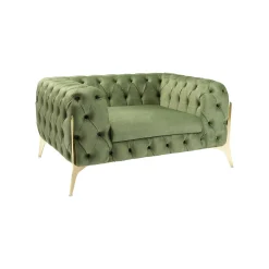 KARE Design Fauteuil Bellissima Velours Vert ^ Fauteuil
