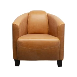 KARE Design Fauteuil Cigar Lounge Cuir Marron Clair ^ Fauteuil