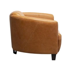 KARE Design Fauteuil Cigar Lounge Cuir Marron Clair ^ Fauteuil