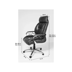 KARE Design Fauteuil De Bureau Cigar Lounge Gris ^ Chaise De Bureau