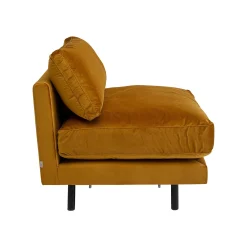 KARE Design Fauteuil Discovery Velours Ocre ^ Fauteuil