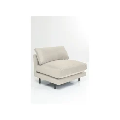 KARE Design Fauteuil Discovery Velours Crème ^ Fauteuil