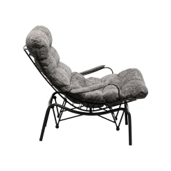 KARE Design Fauteuil Et Repose-pieds Vienna Swing Gris ^ Fauteuil