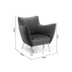KARE Design Fauteuil Goldfinger Noir ^ Fauteuil