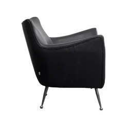 KARE Design Fauteuil Goldfinger Noir ^ Fauteuil