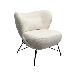 KARE Design Fauteuil Jacky Teddy Blanc ^ Fauteuil