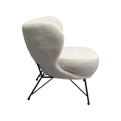 KARE Design Fauteuil Jacky Teddy Blanc ^ Fauteuil