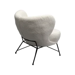 KARE Design Fauteuil Jacky Teddy Blanc ^ Fauteuil