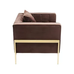 KARE Design Fauteuil Loft Marron Velours ^ Fauteuil