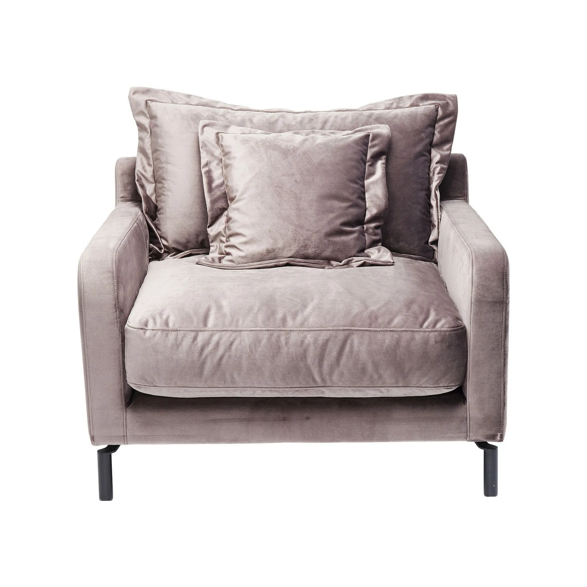 KARE Design Fauteuil Lullaby Velours Taupe ^ Fauteuil