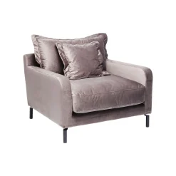 KARE Design Fauteuil Lullaby Velours Taupe ^ Fauteuil