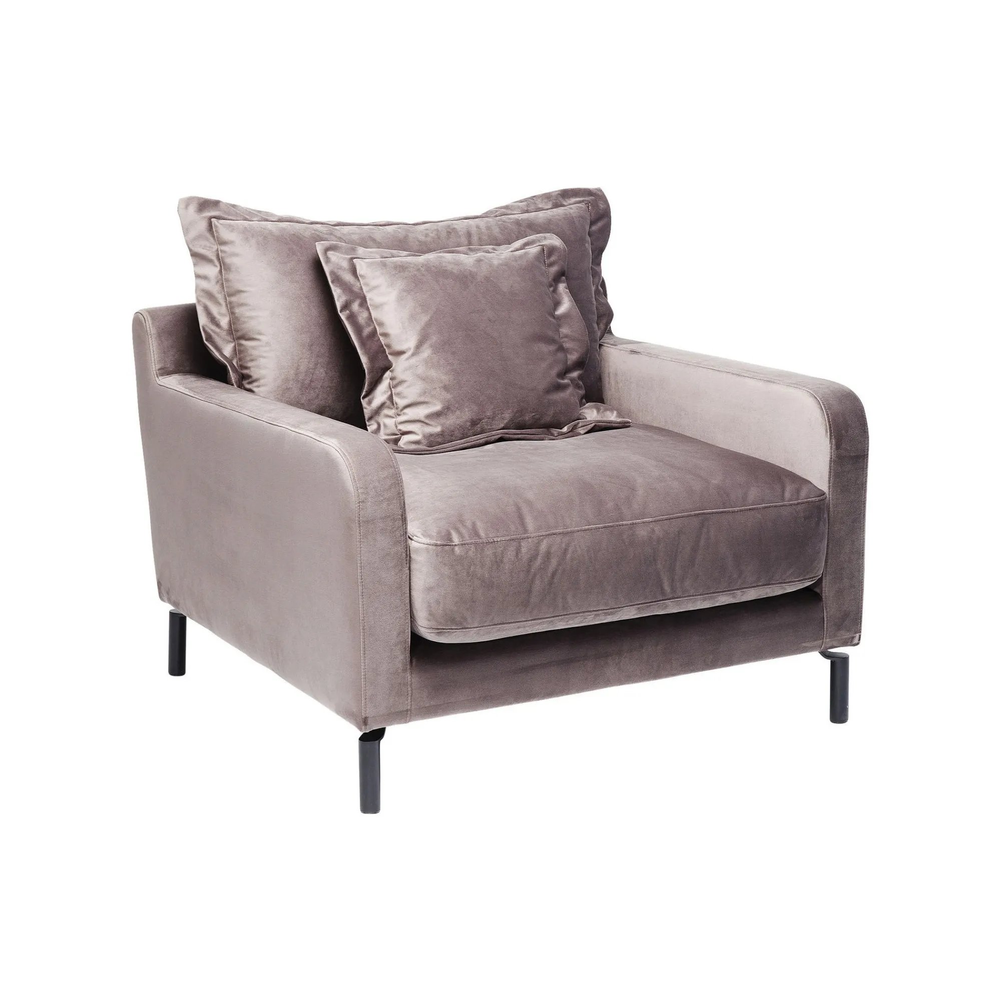 KARE Design Fauteuil Lullaby Velours Taupe ^ Fauteuil