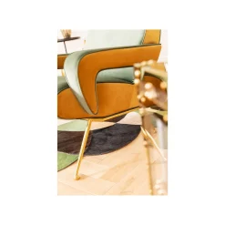 KARE Design Fauteuil Luna Velours Vert ^ Fauteuil