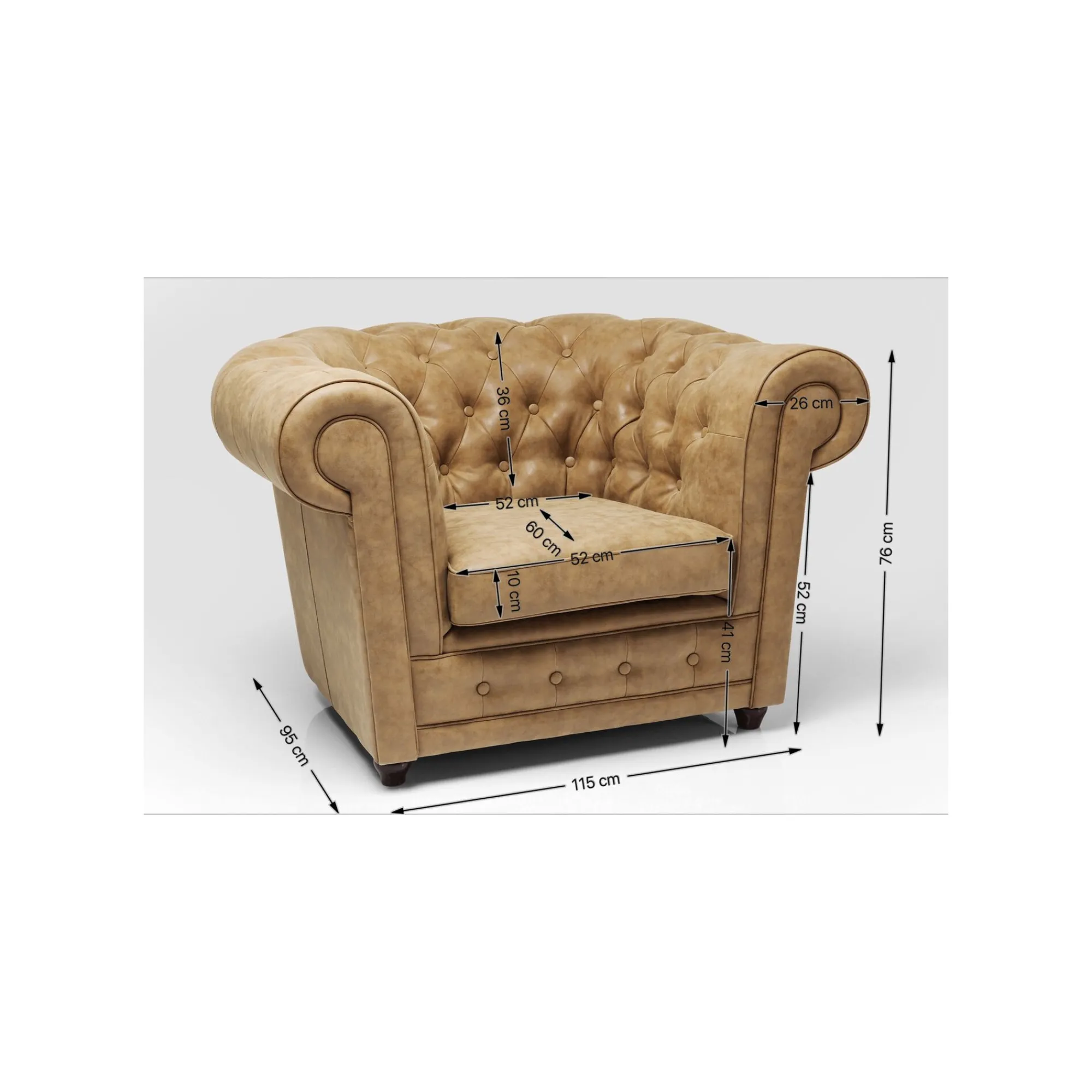 KARE Design Fauteuil Oxford Vintage ^ Fauteuil