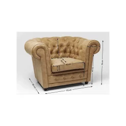 KARE Design Fauteuil Oxford Vintage Rivet ^ Fauteuil