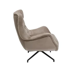 KARE Design Fauteuil Pivotant Bellissima Velours Beige ^ Fauteuil