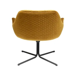 KARE Design Fauteuil Pivotant Bristol Velours Jaune ^ Fauteuil