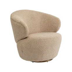 KARE Design Fauteuil Pivotant Carella Taupe ^ Fauteuil